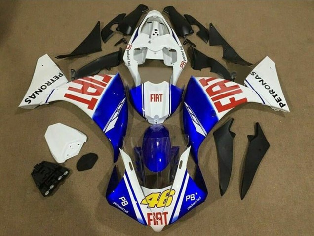 2009-2011 Yamaha YZF 1000 R1 Motorcycle Fairings - White Blue Red Fiat Petronas UK