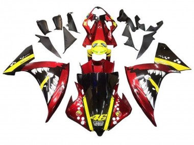 Best 2009-2011 Yamaha YZF 1000 R1 Motorcycle Fairings - Red Yellow Black Shark UK
