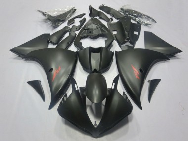 Best 2009-2011 Yamaha YZF 1000 R1 Motorcycle Fairings - Matte Black Red Decal UK