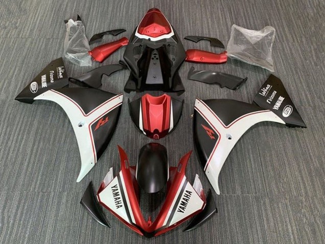 2009-2011 Yamaha YZF 1000 R1 Motorcycle Fairings - White Red Matte Black UK