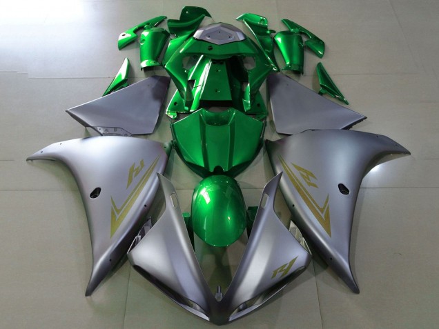 2009-2011 Yamaha YZF 1000 R1 Motorcycle Fairings - Silver Green UK