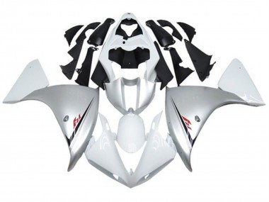 Best 2009-2011 Yamaha YZF 1000 R1 Motorcycle Fairings - White Silver Black UK