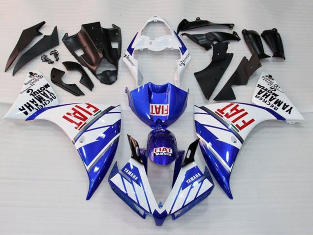 2009-2011 Yamaha YZF 1000 R1 Motorcycle Fairings - White Blue Red Fiat UK