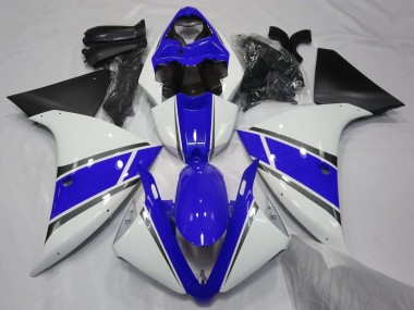 Best 2009-2011 Yamaha YZF 1000 R1 Motorcycle Fairings - White Blue Silver Matte Black UK