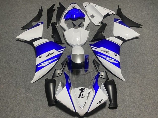 2009-2011 Yamaha YZF 1000 R1 Motorcycle Fairings - White Blue Silver Black Stripe UK