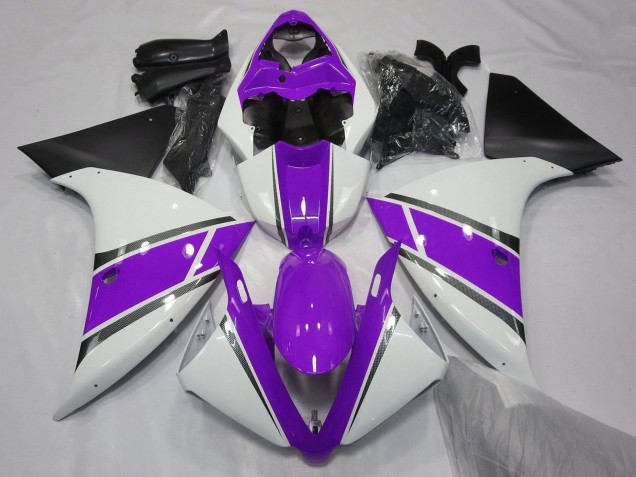 2009-2011 Yamaha YZF 1000 R1 Motorcycle Fairings - White Purple Black UK