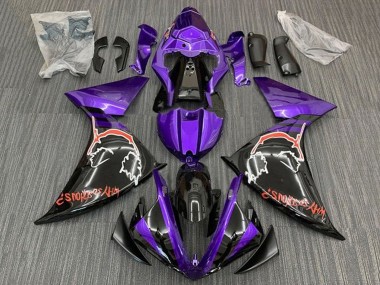 Best 2012-2014 Yamaha YZF 1000 R1 Motorcycle Fairings - Purple Glossy Black Red Joker UK