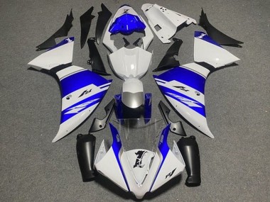 Best 2012-2014 Yamaha YZF 1000 R1 Motorcycle Fairings - White Blue Black Silver Stripe UK