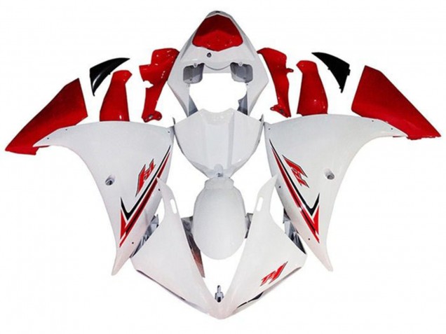 2012-2014 Yamaha YZF 1000 R1 Motorcycle Fairings - White Red UK