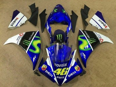 Best 2012-2014 Yamaha YZF 1000 R1 Motorcycle Fairings - Blue White Black Green MoviStar Monster ENEOS UK
