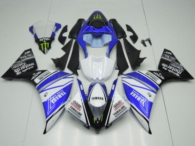 Best 2012-2014 Yamaha YZF 1000 R1 Motorcycle Fairings - White Blue Black Green Monster Yamalube UK