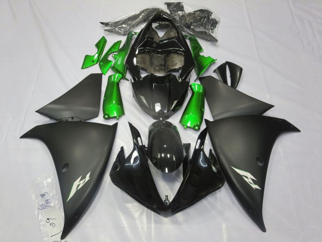 2012-2014 Yamaha YZF 1000 R1 Motorcycle Fairings - Glossy Black Matte Black Green UK