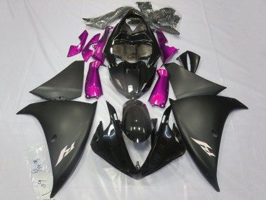 Best 2012-2014 Yamaha YZF 1000 R1 Motorcycle Fairings - Glossy Black Matte Black Pink UK