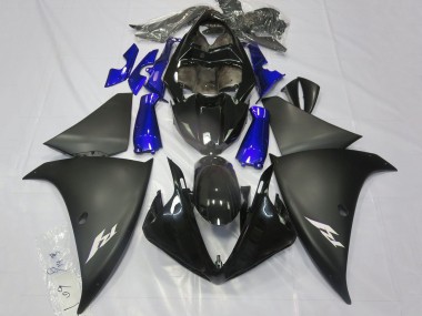 Best 2012-2014 Yamaha YZF 1000 R1 Motorcycle Fairings - Glossy Black Matte Black Blue UK