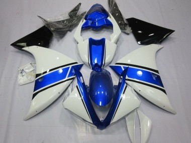 Best 2012-2014 Yamaha YZF 1000 R1 Motorcycle Fairings - White Blue Black UK