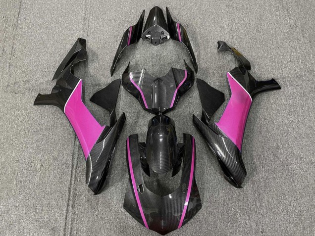 2015-2019 Yamaha YZF 1000 R1 Motorcycle Fairings - Faux Carbon Fiber Pink UK