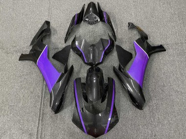 Best 2015-2019 Yamaha YZF 1000 R1 Motorcycle Fairing - Faux Carbon Fiber Purple UK