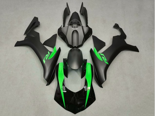 2015-2019 Yamaha YZF 1000 R1 Motorcycle Fairings - Matte Black Glossy Black Green UK