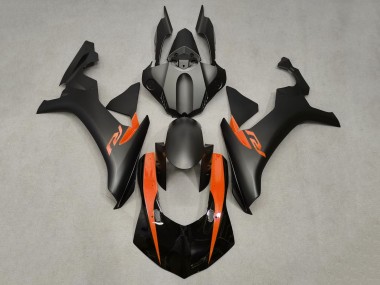Best 2015-2019 Yamaha YZF 1000 R1 Motorcycle Fairings - Matte Black Glossy Black Orange UK