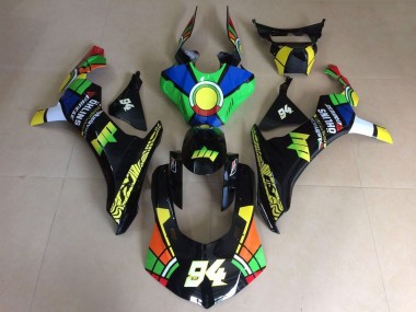 Best 2015-2019 Yamaha YZF 1000 R1 Motorcycle Fairings - Green Blue Yellow Black Red Color Wheel 94 UK