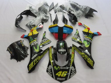 Best 2015-2019 Yamaha YZF 1000 R1 Motorcycle Fairings - Yellow Blue Red Black Green Monster MoviStar Semakin Didepan ENEOS 46 UK