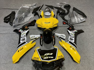 Best 2020-2025 Yamaha YZF 1000 R1 Motorcycle Fairings - Yellow White Glossy Black GYTR UK