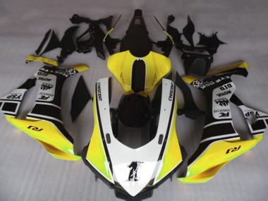 Best 2020-2025 Yamaha YZF 1000 R1 Motorcycle Fairings - Yellow White Glossy Black Motul YSP UK
