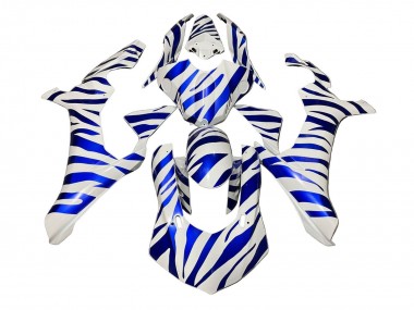 Best 2020-2025 Yamaha YZF 1000 R1 Motorcycle Fairings - White Blue Zebra UK