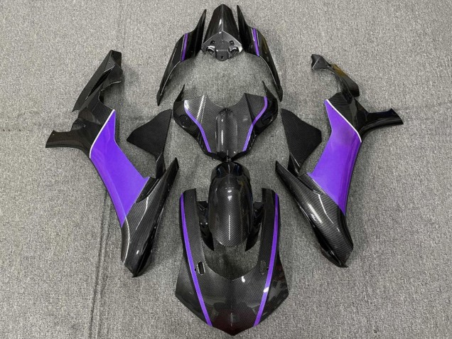 2020-2025 Yamaha YZF 1000 R1 Motorcycle Fairings - Faux Carbon Fiber Purple UK