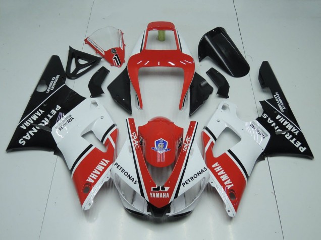 1998-1999 Yamaha YZF 1000 R1 Motorcycle Fairings - Red White Glossy Black Petronas Yamalube UK