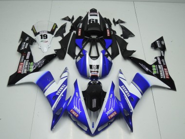 Best 2004-2006 Yamaha YZF 1000 R1 Motorcycle Fairings - Blue White Black Fimer Yamalube UK