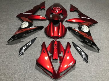 Best 2004-2006 Yamaha YZF 1000 R1 Motorcycle Fairing - Red Matte Black UK