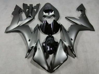 Best 2004-2006 Yamaha YZF 1000 R1 Motorcycle Fairings - Matte Silver Glossy Black UK