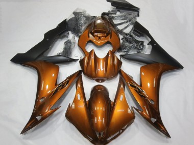Best 2004-2006 Yamaha YZF 1000 R1 Motorcycle Fairings - Orange Matte Black UK