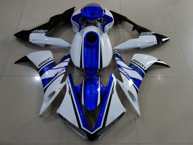 Best 2004-2006 Yamaha YZF 1000 R1 Motorcycle Fairings - White Blue Black UK