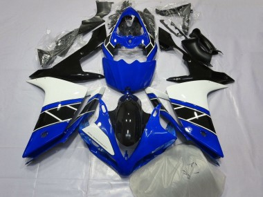 Best 2007-2008 Yamaha YZF 1000 R1 Bike Fairings - Blue White Black UK