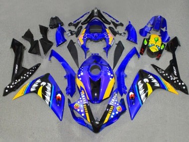 Best 2007-2008 Yamaha YZF 1000 R1 Motorcycle Fairings - Blue Yellow Black Shark UK
