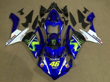 Best 2007-2008 Yamaha YZF 1000 R1 Motorcycle Fairings - Blue White Black Green MoviStar Monster ENEOS UK