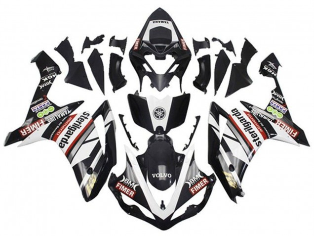 2007-2008 Yamaha YZF 1000 R1 Motorcycle Fairings - White Red Black Volvo Fimer Yamalube Sterilgarda UK