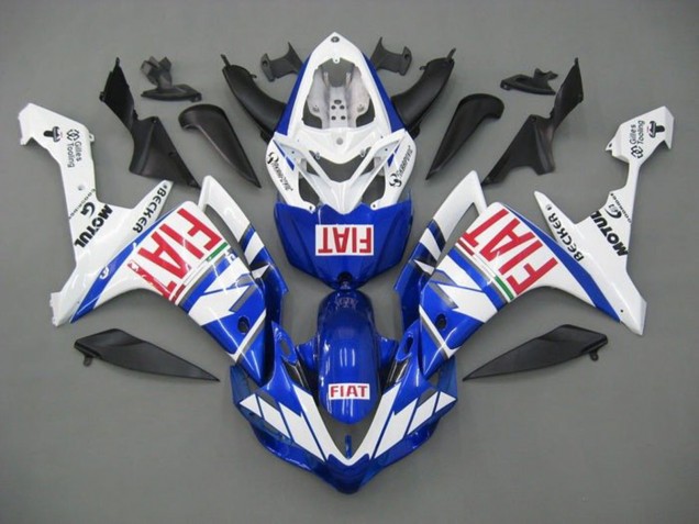 2007-2008 Yamaha YZF 1000 R1 Motorcycle Fairings - White Blue Red Fiat UK