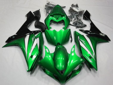 Best 2007-2008 Yamaha YZF 1000 R1 Motorcycle Fairings - Green White Black UK