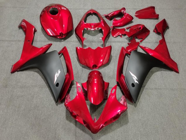 2007-2008 Yamaha YZF 1000 R1 Motorcycle Fairings - Red Matte Black UK