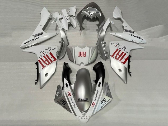 2007-2008 Yamaha YZF 1000 R1 Motorcycle Fairings - Silver White Red Fiat UK