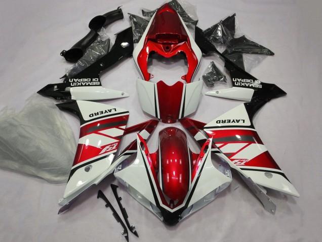 2007-2008 Yamaha YZF 1000 R1 Motorcycle Fairings - White Red Black Layerd UK