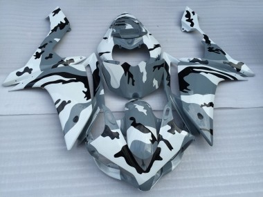 Best 2007-2008 Yamaha YZF 1000 R1 Motorcycle Fairings - White Grey Black Camouflage UK