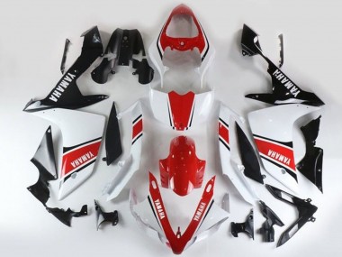 Best 2007-2008 Yamaha YZF 1000 R1 Motorcycle Fairings - White Red Black Stripe UK