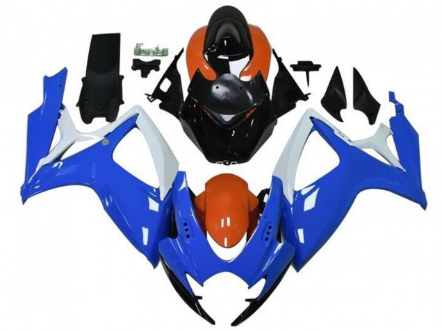 2006-2007 Suzuki GSXR 600 / GSXR 750 Motorcycle Fairings - Orange Blue White Black UK