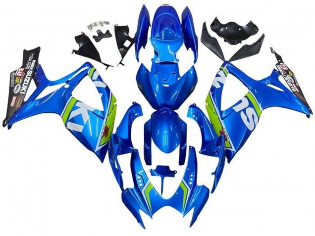 2006-2007 Suzuki GSXR 600 / GSXR 750 Motorcycle Fairings - Blue White Green Black UK