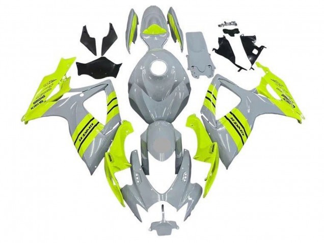 2006-2007 Suzuki GSXR 600 / GSXR 750 Motorcycle Fairings - Grey Neon Yellow UK