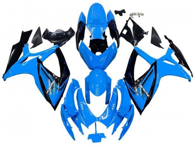 2006-2007 Suzuki GSXR 600 / GSXR 750 Motorcycle Fairings - Light Blue Black UK